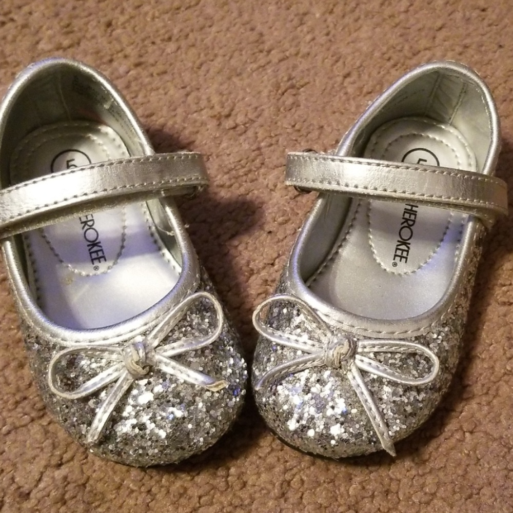 Glittery Silver Dress Shoes